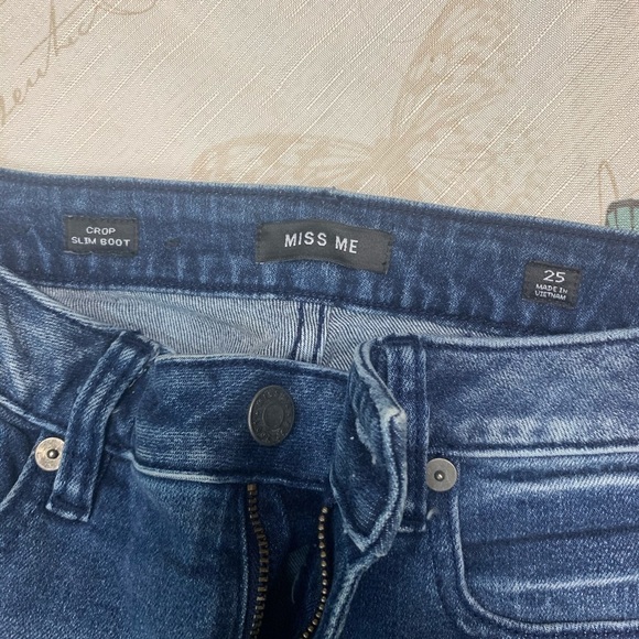 Miss me crop slim boot denim jeans NWT - Picture 9 of 12